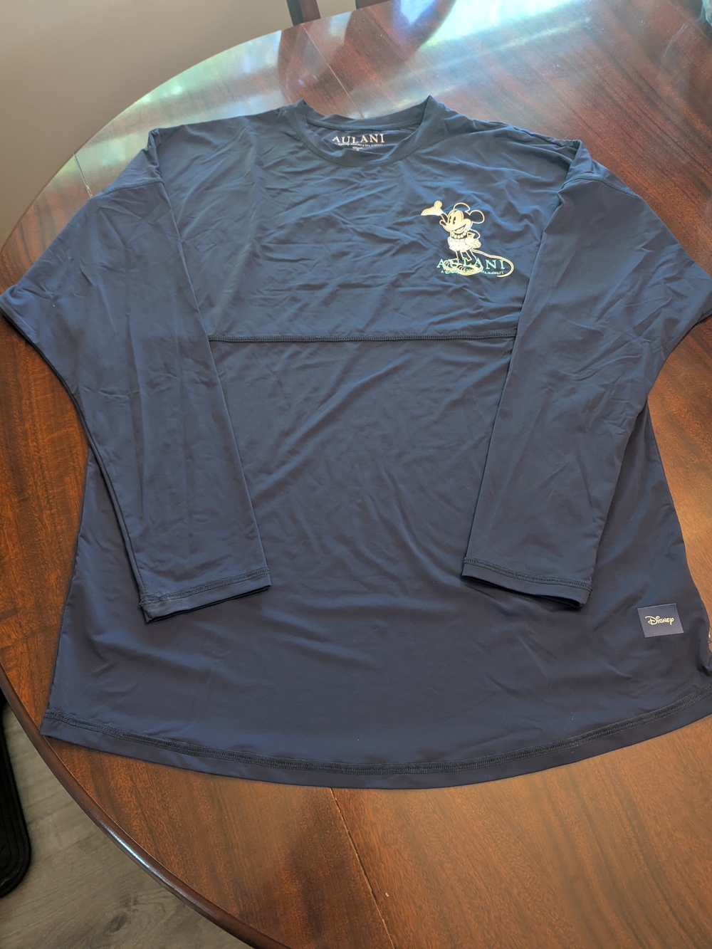 Disney Aulani Spirit Jersey  Blue  long sleeveSwim Shirt UPF 50 Size S